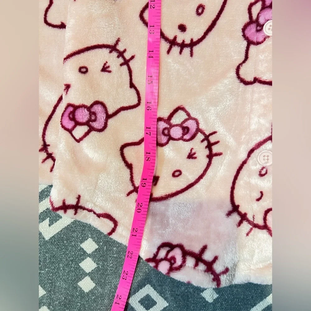 Hello Kitty  Pink Button Down big kid Shacket size L